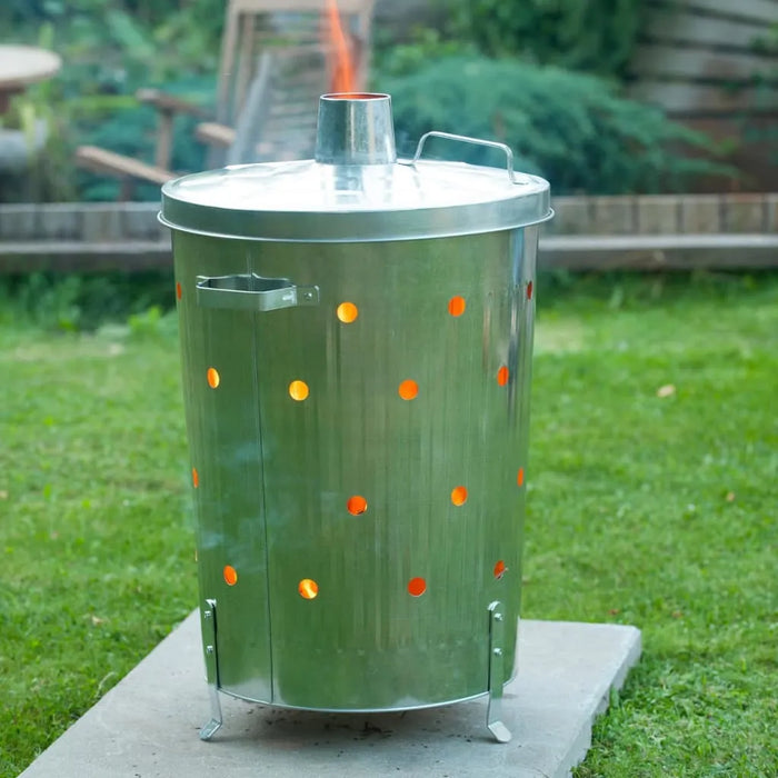 Galvanised Steel Garden Incinerator - Little and Giant Explorers Nature