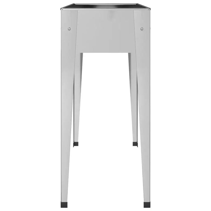 Galvanised Steel Garden Planter (100.5 x 40.5 x 90cm) - Little and Giant Explorers vidaXL