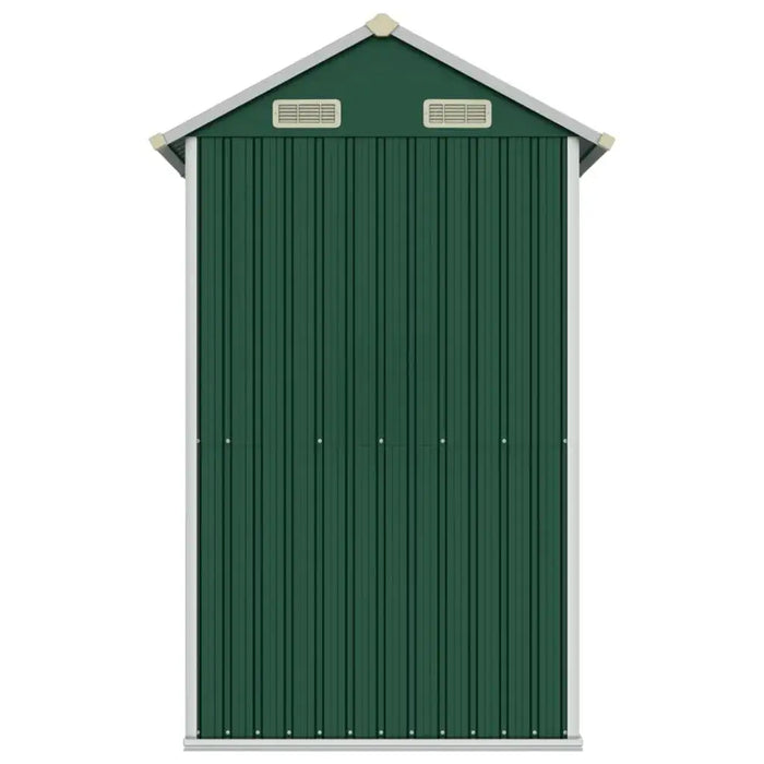 Galvanised Steel Garden Shed in Green (192 x 152.5 x 237cm) - Little and Giant Explorers vidaXL