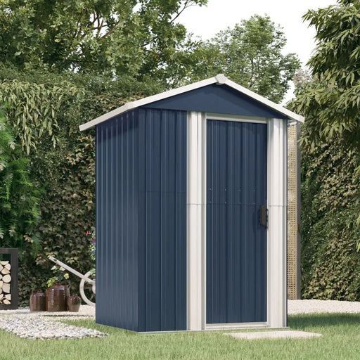 Galvanised Steel Garden Shed in Anthracite (126 x 97.5 x 177cm) - Little and Giant Explorers vidaXL