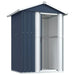 Galvanised Steel Garden Shed in Anthracite (126 x 97.5 x 177cm) - Little and Giant Explorers vidaXL