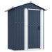 Galvanised Steel Garden Shed in Anthracite (126 x 97.5 x 177cm) - Little and Giant Explorers vidaXL