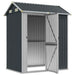 Galvanised Steel Garden Shed in Anthracite (192 x 152.5 x 237cm) - Little and Giant Explorers vidaXL