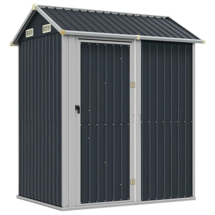 Galvanised Steel Garden Shed in Anthracite (192 x 152.5 x 237cm) - Little and Giant Explorers vidaXL