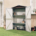 Galvanised Steel Garden Shed in Brown (116 x 45 x 175cm) - Little and Giant Explorers vidaXL