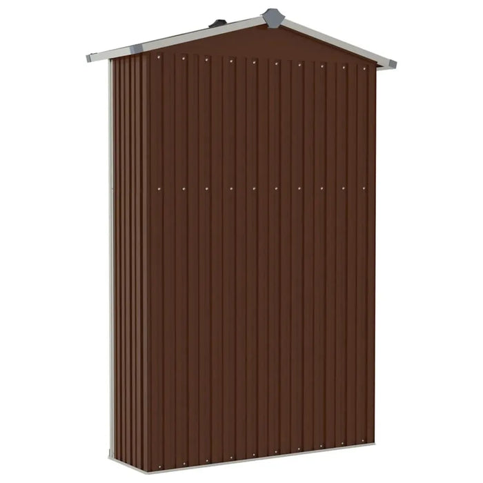 Galvanised Steel Garden Shed in Brown (116 x 45 x 175cm) - Little and Giant Explorers vidaXL