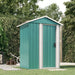 Galvanised Steel Garden Shed in Green (126 x 97.5 x 177cm) - Little and Giant Explorers vidaXL