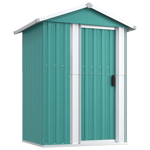 Galvanised Steel Garden Shed in Green (126 x 97.5 x 177cm) - Little and Giant Explorers vidaXL