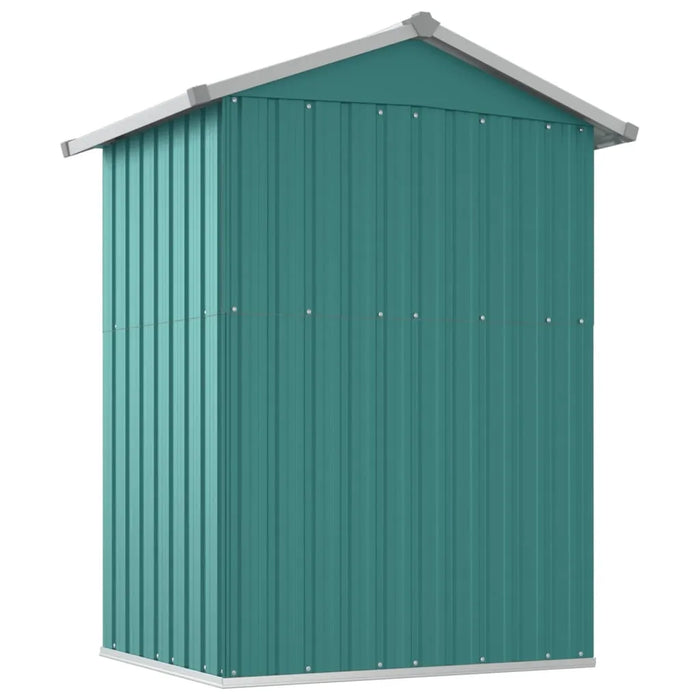 Galvanised Steel Garden Shed in Green (126 x 97.5 x 177cm) - Little and Giant Explorers vidaXL