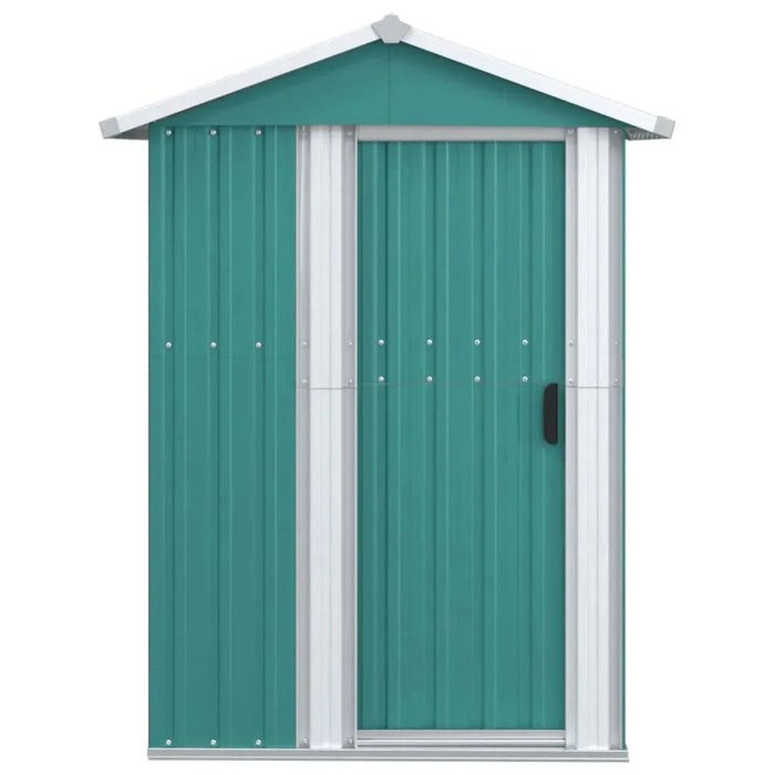 Galvanised Steel Garden Shed in Green (126 x 97.5 x 177cm) - Little and Giant Explorers vidaXL