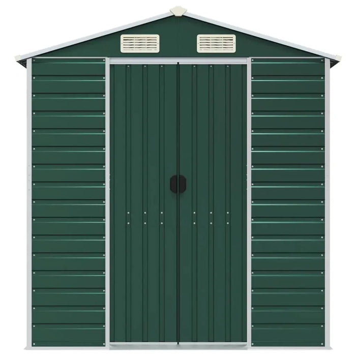 Garden Shed in Galvanised Steel and Green (191 x 470 x 198cm) - Little and Giant Explorers vidaXL