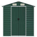 Garden Shed in Galvanised Steel and Green (191 x 470 x 198cm) - Little and Giant Explorers vidaXL