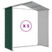 Garden Shed in Galvanised Steel and Green (191 x 470 x 198cm) - Little and Giant Explorers vidaXL