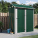 Galvanised Steel Garden Shed in Green (192 x 152.5 x 237cm) - Little and Giant Explorers vidaXL