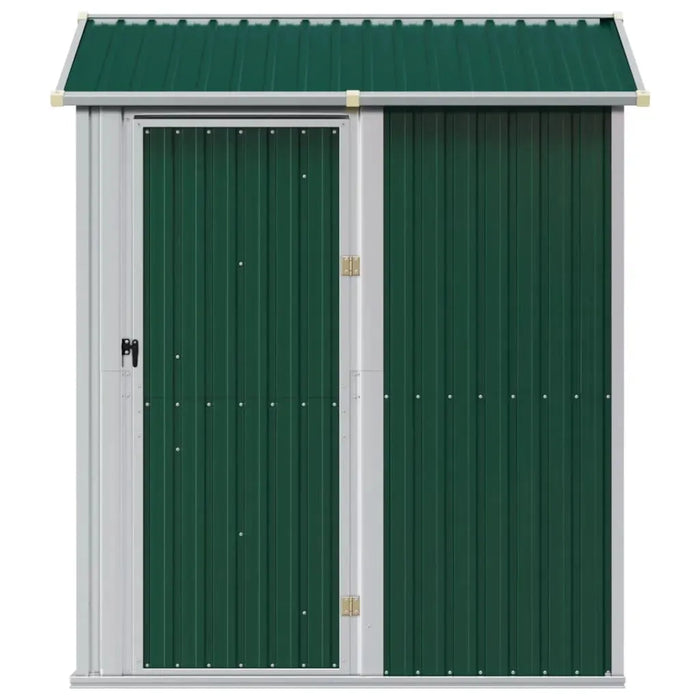 Galvanised Steel Garden Shed in Green (192 x 152.5 x 237cm) - Little and Giant Explorers vidaXL