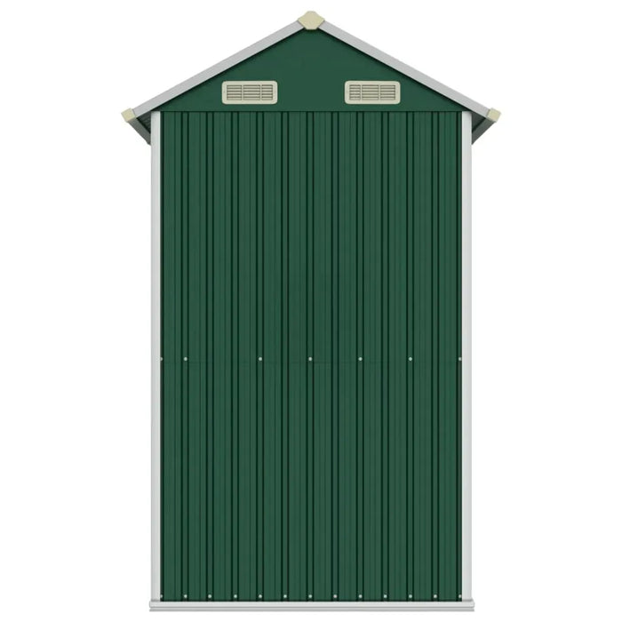 Galvanised Steel Garden Shed in Green (192 x 152.5 x 237cm) - Little and Giant Explorers vidaXL