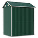 Galvanised Steel Garden Shed in Green (192 x 152.5 x 237cm) - Little and Giant Explorers vidaXL