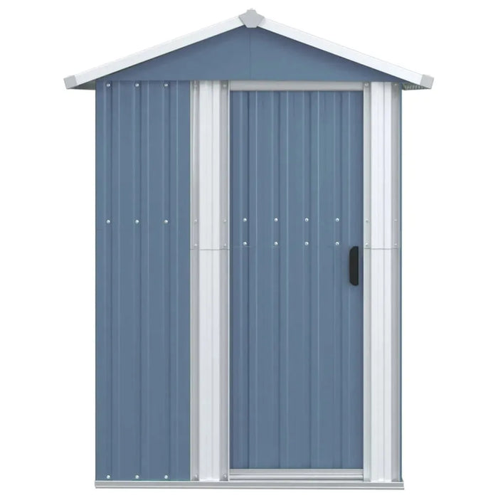 Galvanised Steel Garden Shed in Grey (126 x 97.5 x 177cm) - Little and Giant Explorers vidaXL