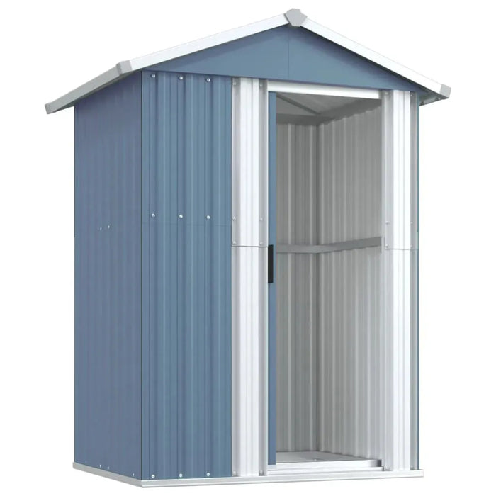 Galvanised Steel Garden Shed in Grey (126 x 97.5 x 177cm) - Little and Giant Explorers vidaXL