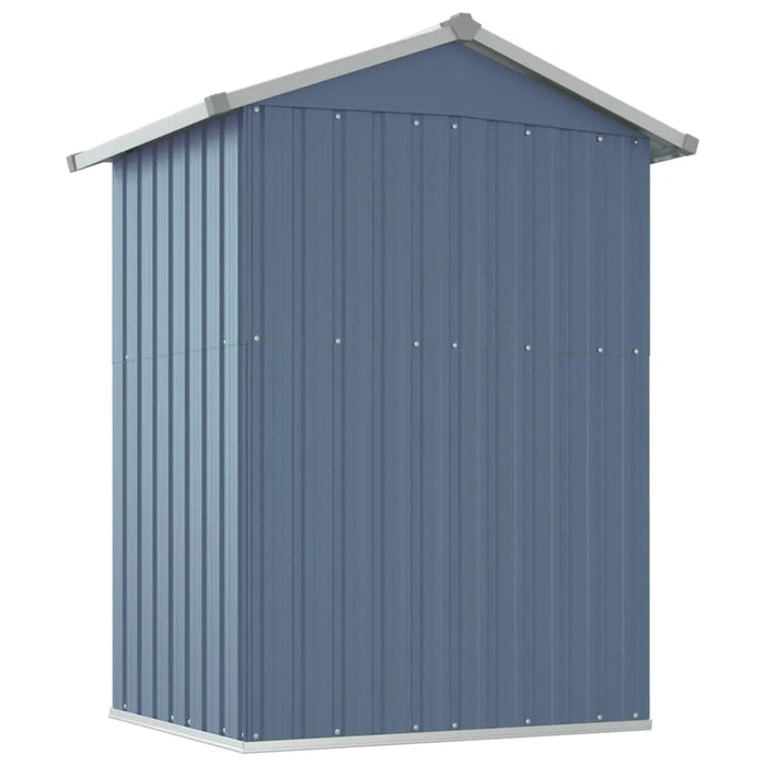 Galvanised Steel Garden Shed in Grey (126 x 97.5 x 177cm) - Little and Giant Explorers vidaXL