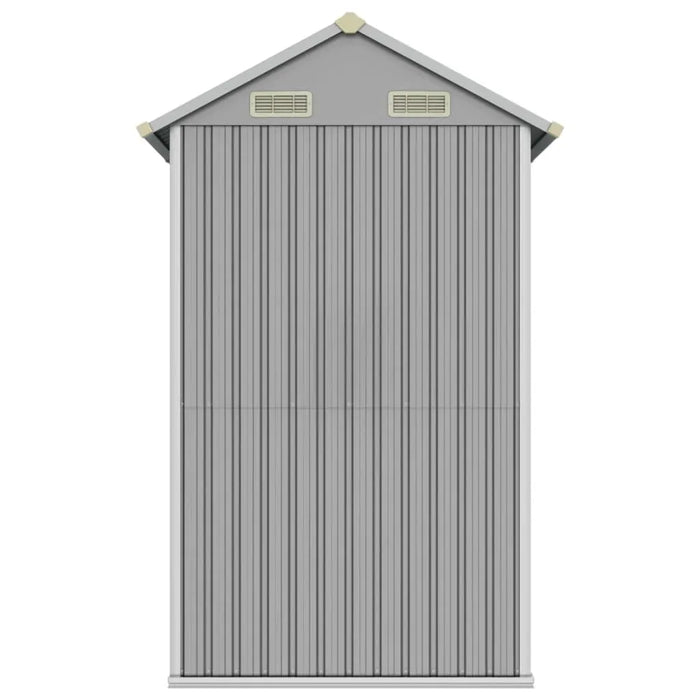 Galvanised Steel Garden Shed in Light Grey (192 x 152.5 x 237cm) - Little and Giant Explorers vidaXL