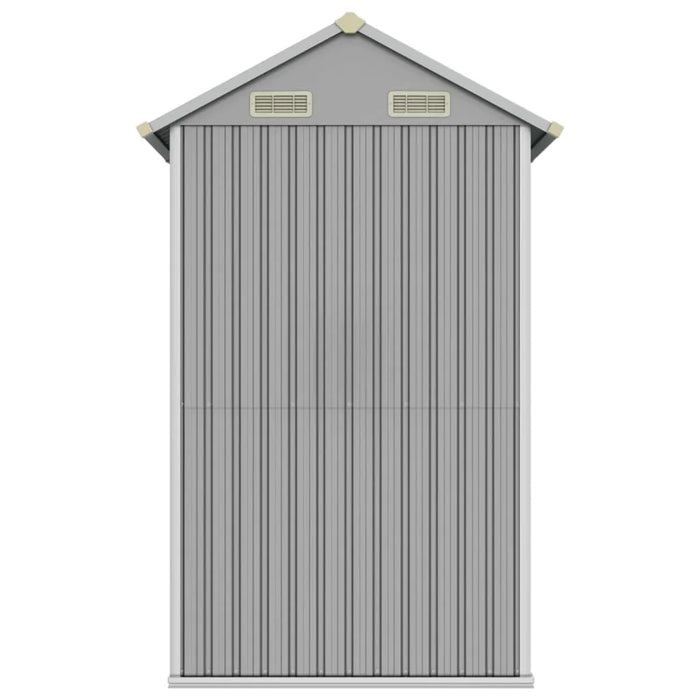 Galvanised Steel Garden Shed in Light Grey (192 x 152.5 x 237cm) - Little and Giant Explorers vidaXL