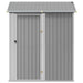 Galvanised Steel Garden Shed in Light Grey (192 x 152.5 x 237cm) - Little and Giant Explorers vidaXL