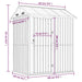 Galvanised Steel Garden Shed in Light Grey (192 x 152.5 x 237cm) - Little and Giant Explorers vidaXL