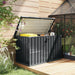 Galvanised Steel Garden Storage Box 400L - Little and Giant Explorers Outsunny