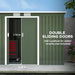 9FT x 4FT Metal Garden Shed with Double Doors in Green - Little and Giant Explorers Outsunny