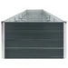 Anthracite galvanized steel raised garden bed with open bottom, 600x80x45cm, modern planter