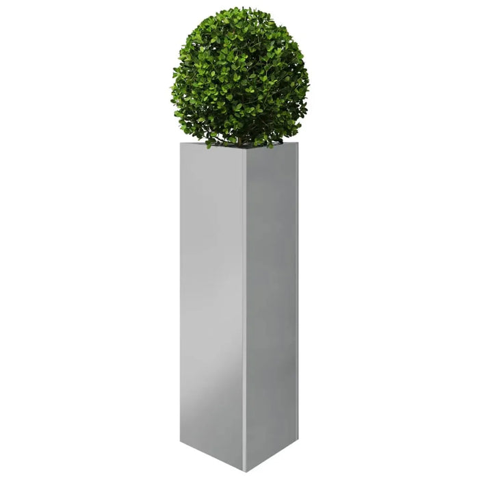 Galvanised Steel Triangular Garden Planter (30 x 26 x 75cm) - Little and Giant Explorers vidaXL