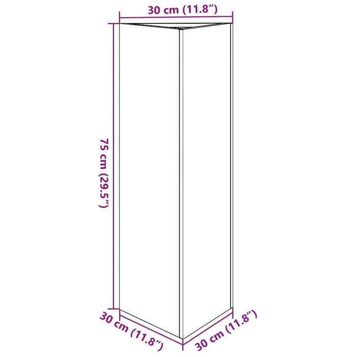 Galvanised Steel Triangular Garden Planter (30 x 26 x 75cm) - Little and Giant Explorers vidaXL