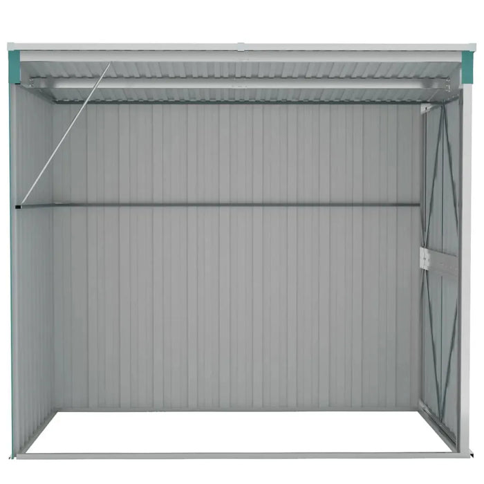 Galvanised Steel Wall-Mounted Garden Shed in Green (118 x 194 x 178cm) - Little and Giant Explorers vidaXL