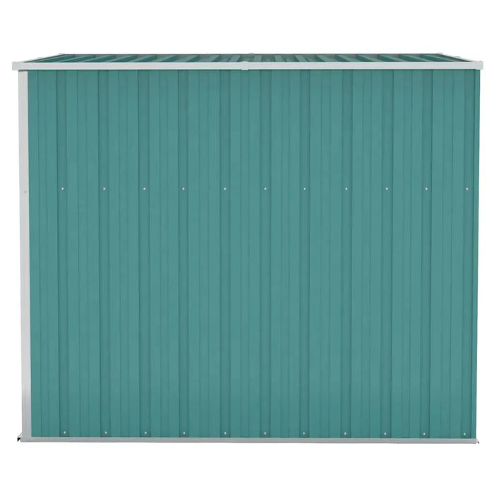 Galvanised Steel Wall-Mounted Garden Shed in Green (118 x 194 x 178cm) - Little and Giant Explorers vidaXL