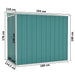 Galvanised Steel Wall-Mounted Garden Shed in Green (118 x 194 x 178cm) - Little and Giant Explorers vidaXL