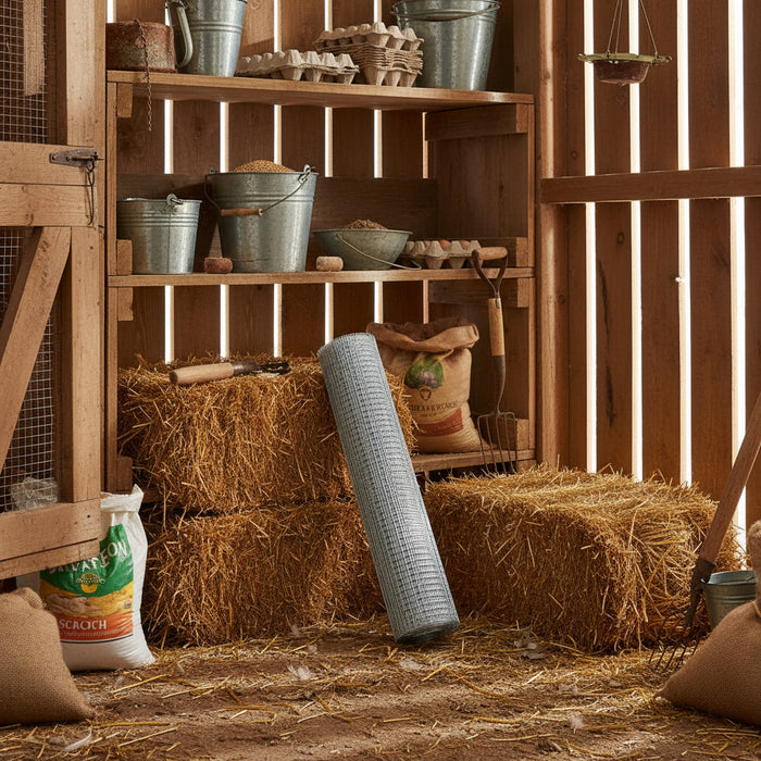 Chicken Wire Fence in Galvanised Steel (10 x 1m) - Little and Giant Explorers vidaXL