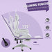 Gaming Chair with Removable Rabbit Ears, Footrest and Lumber Support in Purple - Little and Giant Explorers Vinsetto