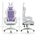 Gaming Chair with Removable Rabbit Ears, Footrest and Lumber Support in Purple - Little and Giant Explorers Vinsetto