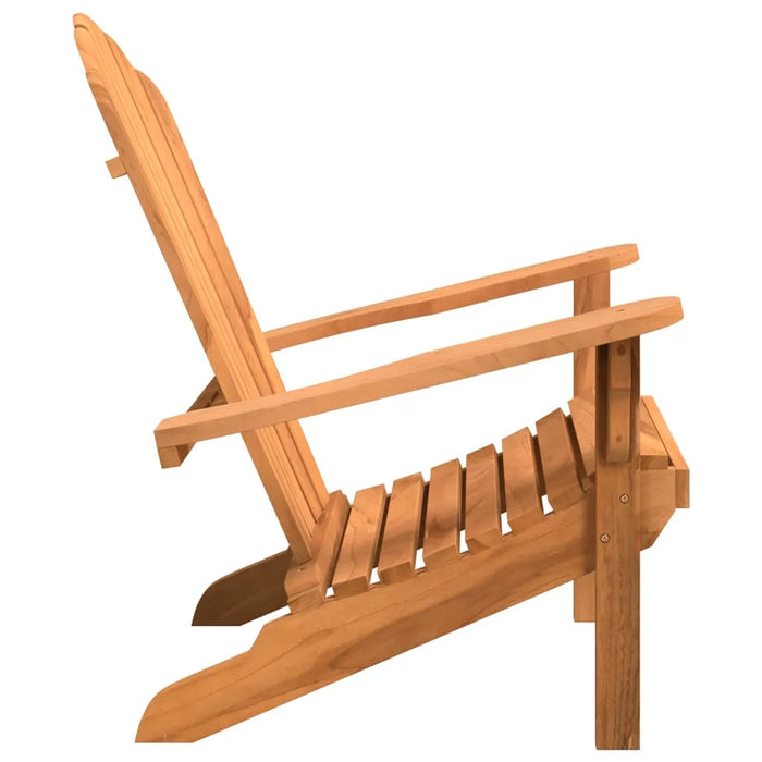 Garden Adirondack Chair in Solid Wood Teak - Little and Giant Explorers vidaXL