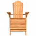 Garden Adirondack Chair with Footrest Solid Wood Teak - Little and Giant Explorers vidaXL