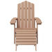 Garden Adirondack Chair with Footstool in Brown - Little and Giant Explorers vidaXL