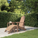 Garden Adirondack Chair with Footstool in Brown - Little and Giant Explorers vidaXL