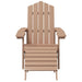 Garden Adirondack Chair with Footstool in Brown - Little and Giant Explorers vidaXL