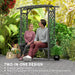 Garden Arbour with Bench | Wooden Pergola Seat in Grey - Little and Giant Explorers Outsunny