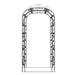 Garden Arch Black in Steel (116 x 45 x 240cm) - Little and Giant Explorers vidaXL