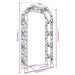 Garden Arch Black in Steel (116 x 45 x 240cm) - Little and Giant Explorers vidaXL