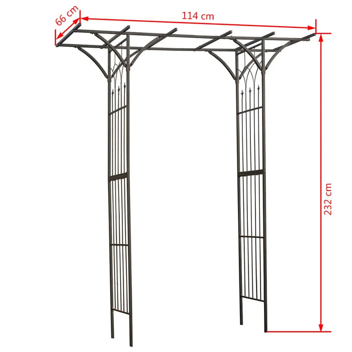 Garden Arch in Black and Metal (114 x 66 x 232cm) - Little and Giant Explorers Nature