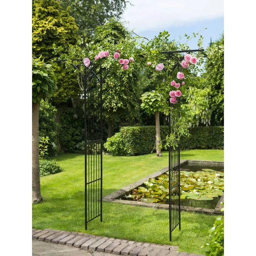 Garden Arch in Black and Metal (114 x 66 x 232cm) - Little and Giant Explorers Nature