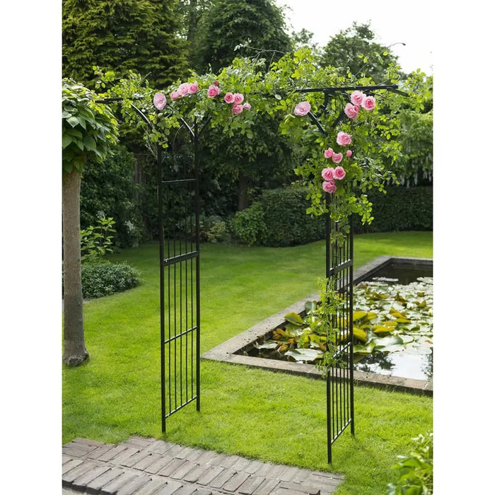 Garden Arch in Black and Metal (114 x 66 x 232cm) - Little and Giant Explorers Nature